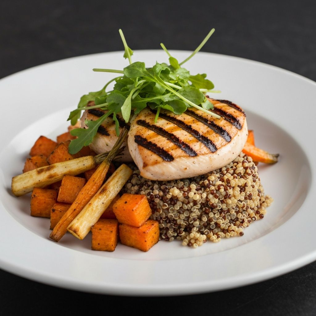 Ausgewogene Tagesration mit profesioneller Beleuchtung